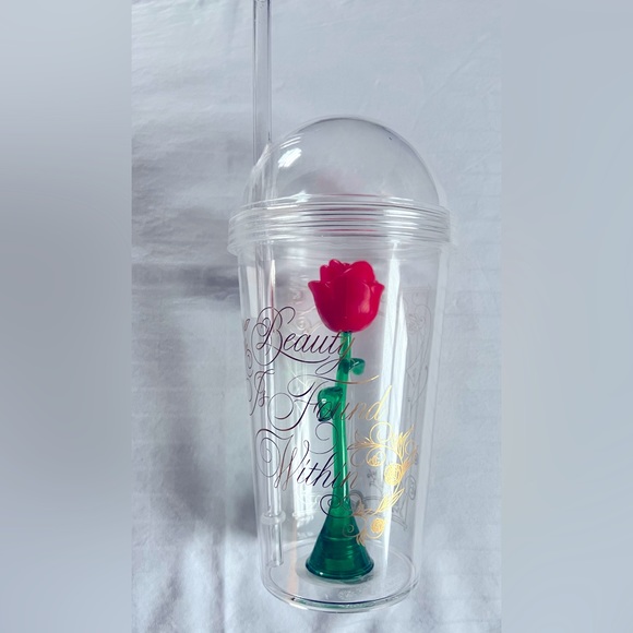 Beauty and the Beast with Rose Reusable Cup - Picture 3 of 7